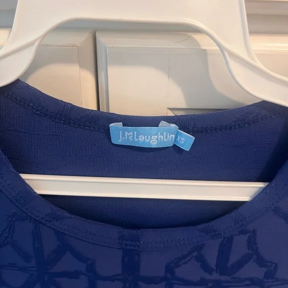 J. McLaughlin Navy Short Sleeve Tee - Picture 3 of 5